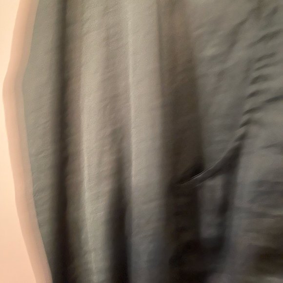 Zara Emerald Green Silk Embroidered Blouse Shirt 3/4 Zip, Small - Picture 16 of 16